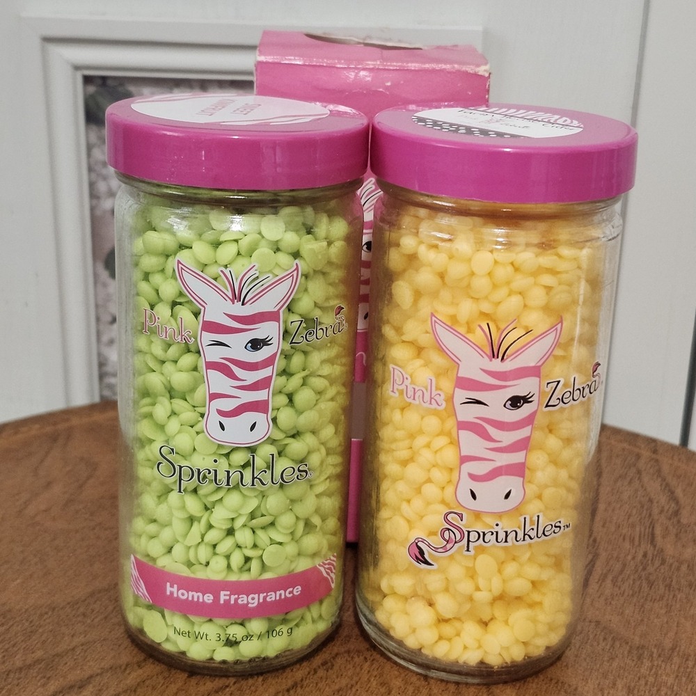 Pink Zebra Sprinkles FARM HOUSE CIDER & SWEET KIWI 3.75oz Jar Home Fragrance
